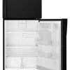 Whirlpool® 30 In. 19.2 Cu. Ft. Black Top Freezer Refrigerator -Professional Kitchen Appliance Store wrt549szdb6