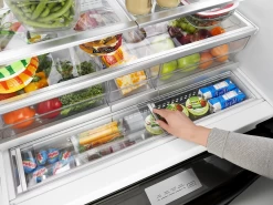 Whirlpool® 26.2 Cu. Ft. Fingerprint Resistant Stainless Steel French Door Refrigerator -Professional Kitchen Appliance Store wrx986sihv8 1